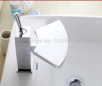 Wholesale And Retail Promotion NEW Luxury Waterfall Bathroom Basin Faucet Single Handle Vanity Sink Mixer Tap [Chrome Faucet-1374|]