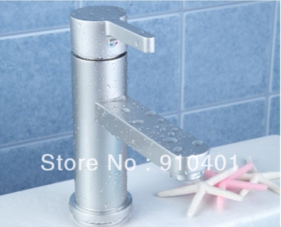 Wholesale and Retail Promotion Aluminum Finish Bathroom Basin Faucet Single Handle Sink Mixer Tap Deck Mounted [Chrome Faucet-1578|]