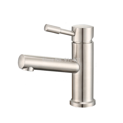Wholesale and retail Promotion Modern Brushed Nickel Bathroom Basin Faucet Single Hanlde Vanity Sink Mixer Tap [Brushed Nickel Faucet-794|]