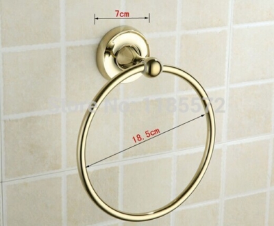 hot selling golden bathroom towel ring antique brass towel ring towel holder [goldenbathroomsets-167|]