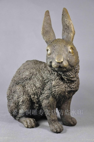 rabbit Copper sculpture brass statuette crafts fireplace figurine home decoration modern Hallway Bronze sculpture Artwork [Bronzesculpture-151|]