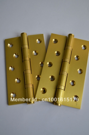 2 pcs of Solid Brass Hinges 5 inch Door Ball Bearing Hinges Satin Brass Finished [DoorHinge-44|]