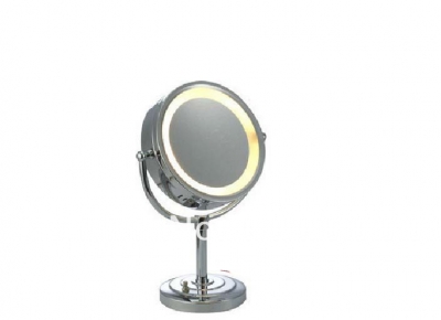 Wholesale And Retail Promotion Deck Mounted LED Magnifying Mirror Make Up Beauty Bathroom Vanity Mirror Chrome [Make-up mirror-3616|]