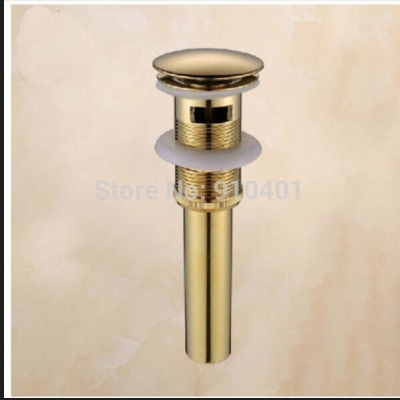 Wholesale And Retail Promotion Modern Golden Brass Basin Sink Drain Pop Up Waste Vanity Drainer [Floor Drain & Pop up Drain-2669|]