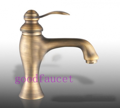Wholesale And retail Modern Antique Bronze Bathroom Basin Faucet Vanity Sink Mixer Tap Single Handle Undercounter [Antique Brass Faucet-448|]