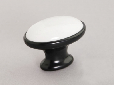 50Pcs Black White Ceramic handle For Drawer Cabinet Wardrobe Knobs(Diameter:40mm) [WholesaleProducts-377|]
