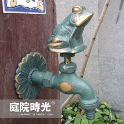 Brass Copper animal faucet washing machine bronze frog garden tap garden hardware garden bibcocks [Gardenpooloutdoorbrassbibcocks-294|]
