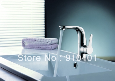 Wholesale And Retail Promotion Elegant Swivel Spout Bathroom Faucet Basin Vanity Sink Mixer Tap Single Handle [Chrome Faucet-1565|]