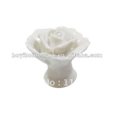 white ceramic knobs handmade furniture knobs for kids wholesale and retail shipping discount 200pcs/lot MG-13 [SingleHoleKnobs-514|]