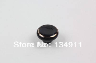 Hot Sale 10pcs 34mm Black Ceramic Knobs for Furniture Hardware Drawer Handles Dresser Pulls [FurnitureCeramicHandles-117|]
