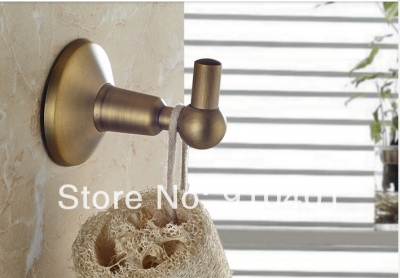 Wholesale And Retail Promotion Antique Brass Bathroom Wall Mounted Towel Hook Coat Robe Hangers Bath Accessory [Hook & Hangers-3051|]