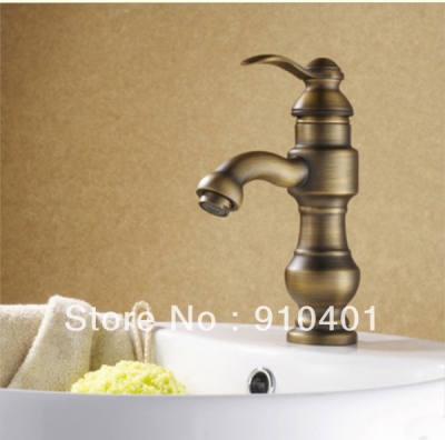 Wholesale And Retail Promotion NEW Euro Style Antique Bronze Bathroom Basin Sink Faucet Single Handle Mixer Tap [Golden Faucet-2815|]