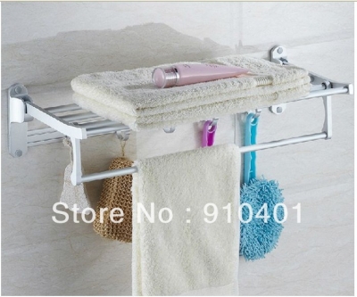 Wholesale And Retail Promotion NEW Fashion Hotel Home Aluminium Wall Mounted Towel Rack Holder With Towel Bar [Towel bar ring shelf-4995|]