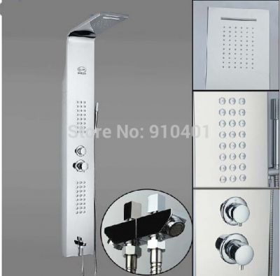 Wholesale And Retail Promotion Polished Chrome Shower Panel Waterfall Shower Column Tub Mixer Tap Hand Shower [Shower Column Shower Panel-3968|]
