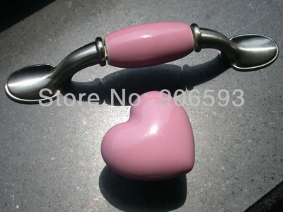 50pcs lot free shipping Pink porcelain pretty cartoon cabinet handle\\porcelain handle\\drawer handle\\furniture handle