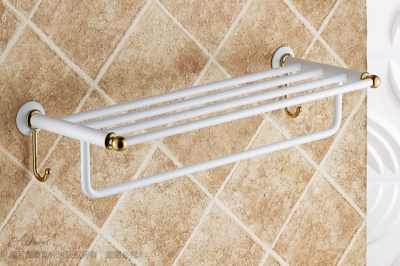 60cm white paint towel rack and bar, towel bar bathroom towel, towel bar shelf with hook
