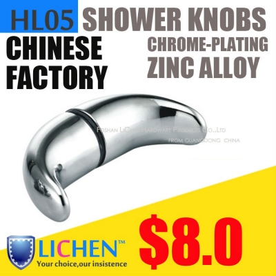 China Factory LICHEN HL05 Modern Zinc alloy Style Chrome Shower Door Handle Knobs Furniture Hardware pull [Shower knob(glass door knob)-217|]