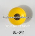 New design yellow ceramic knobs furniture handles knobs wardrobe and cupboard knobs drawer dresser knobs cabinet pulls BL-041