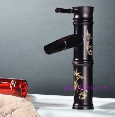 Wholesale And Retail Promotion NEW Oil Rubbed Bronze Bathroom Basin Faucet Vanity Sink Mixer Tap Bamboo Style [Oil Rubbed Bronze Faucet-3714|]