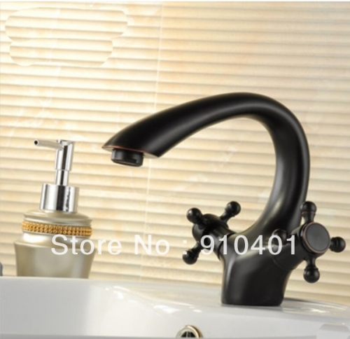 Wholesale And Retail Promotion Oil Rubbed Bronze Euro Bathroom Basin Faucet Vessel Sink Mixer Tap Dual Handles
