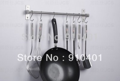 Multi-function stainless steel kitchen & bathroom accessories hanger towel bar tableware cloth hooks shelf [Storage Holders & Racks-4526|]