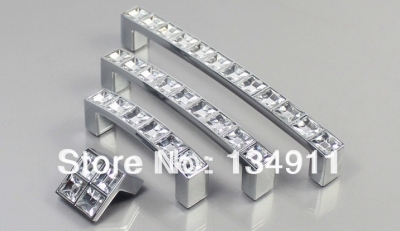 2014 10pcs 16mm Square Acrylic Drawer Handles Crystal Glass Furniture Pulls Knobs for Furniture Clear Crystal Cabinet Pulls [CrystalHandle-72|]