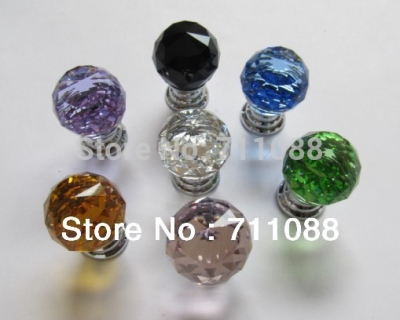 20mm Multicolor Crystal Clear ROUND spherical Cabinet Knob Drawer Pull Handle Kitchen Door Wardrobe Hardware [Crystalknob-277|]