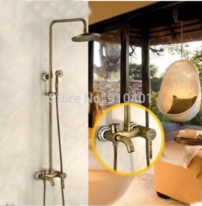 Wholesale And Retail Promotion Modern Luxury Antique Brass Shower Column Tub Mixer Tap Spout With Hand Shower [Antique Brass Shower-575|]