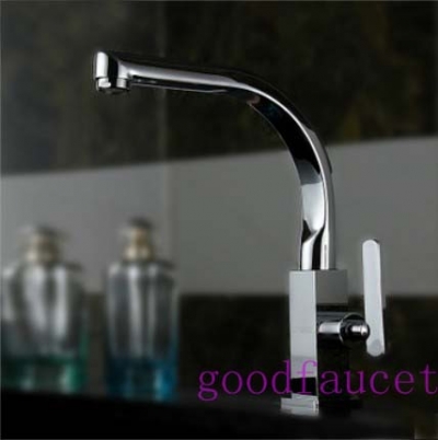 Wholesale And Retail Promotion NEW Bathroom Cold Water Faucet Polished Chrome Finish Brass Swivel Spout Faucet Tap [Chrome Faucet-1449|]