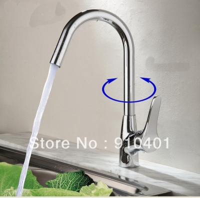 Wholesale And Retail Promotion NEW Goose Neck Kitchen Faucet Single Handle Vessel Sink Mixer Tap Chrome Finish [Chrome Faucet-998|]