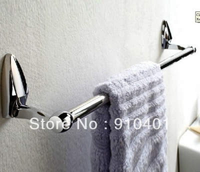 Wholesale And Retail Promotion NEW Luxury Chrome Brass Bathroom Towel Rack Holder Towel Single Bar Wall Mounted [Towel bar ring shelf-5006|]
