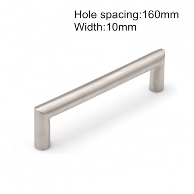 304 Stainless Steel Cabinet Handle Durable Cupboard Pull Kitchen Handles Bars Furniture Pulls 160mm Hole spacing 10mm Width [CabinetHandle-299|]