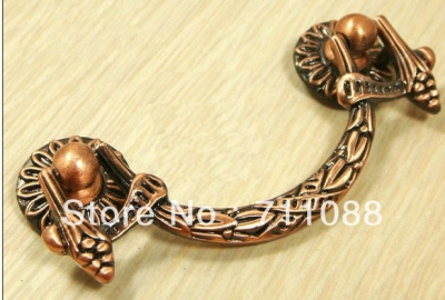 64mm Pattern European closet doorknobantique copper handle pastoral handle red bronze [Bronzeknob-24|]