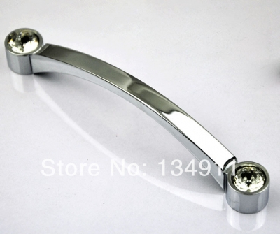 6pcs 128mm K9 Crystal Contemporary Contracted Kitchen Door Clothing Shoe Ark Cabinet Zinc Alloy Diamond Drawer Long Handle [CrystalHandle-81|]