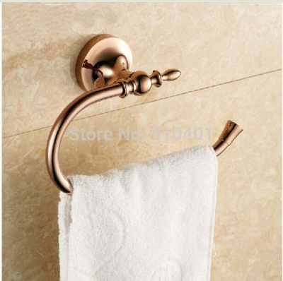 Wholesale And Retail Promotion Bathroom Wall Mounted Towel Rack Holder Round Towel Ring Hanger [Towel bar ring shelf-4911|]