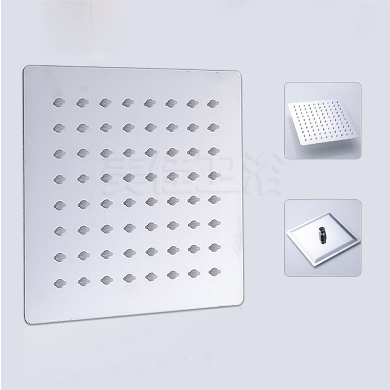 8-inch ultra-thin stainless steel showerheads polished chrome rainfall square shower head.