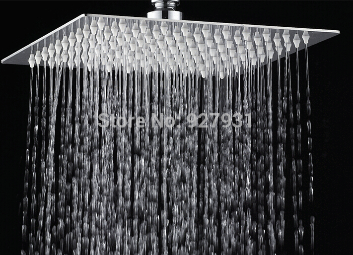 8-inch ultra-thin stainless steel showerheads polished chrome rainfall square shower head.