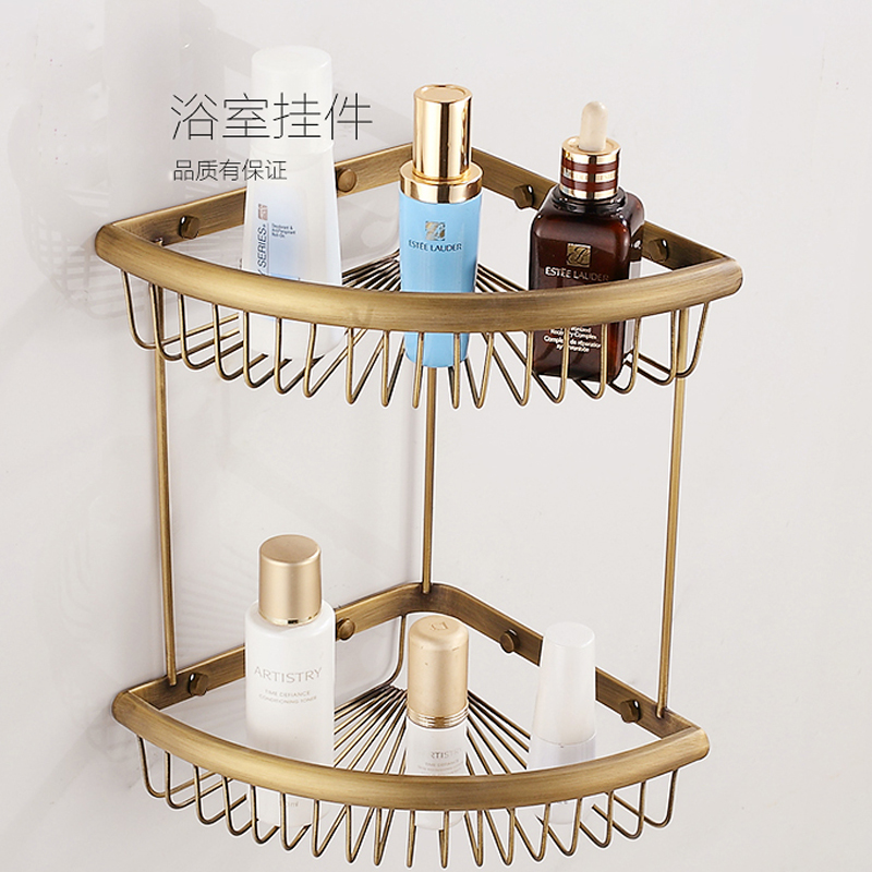 antique brass wall mounted brass bath towel rack towel bar bathroom storage shelf bath hardware sets