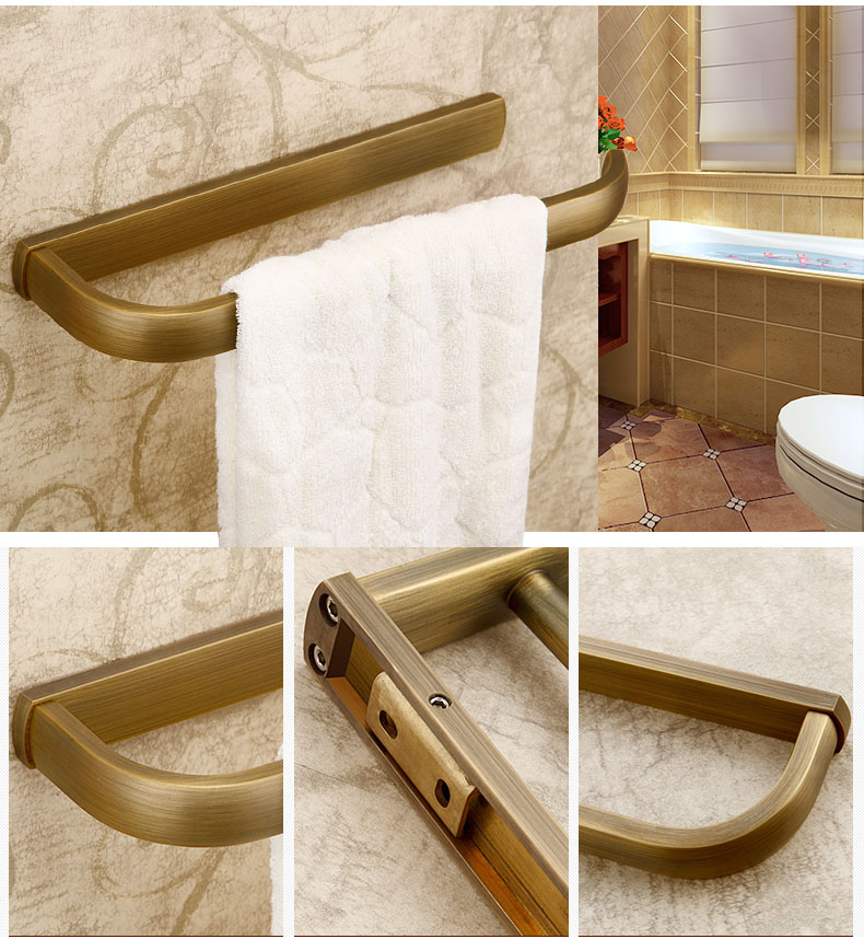 creative soild brass towel bar wall mount shorrt single bar towel rings multi-colors