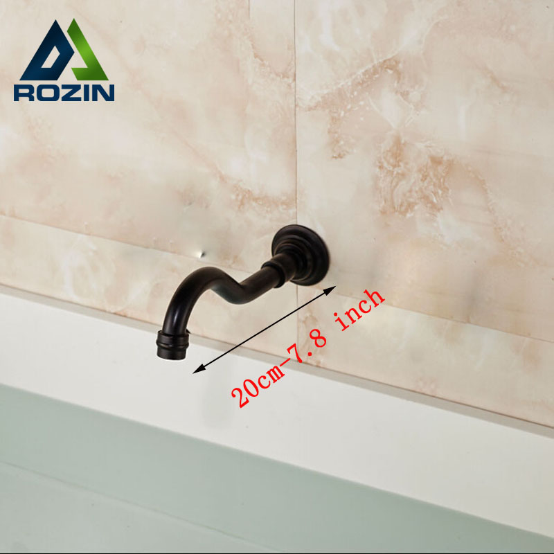 global wall mount bathroom basin faucet spout oil rubbed bronze finish wf28