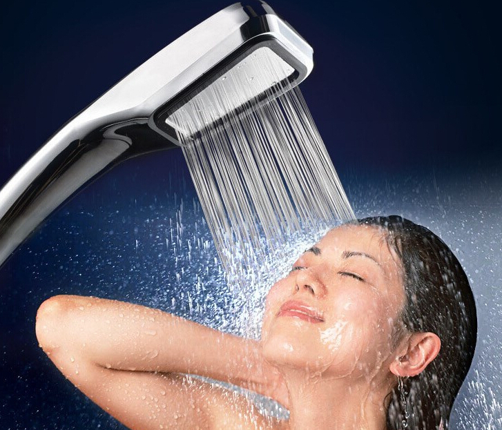 high-end waterfall rainfall shower head brass thermostatic mixer valve plate shower mixer faucet 6pcs massage jets