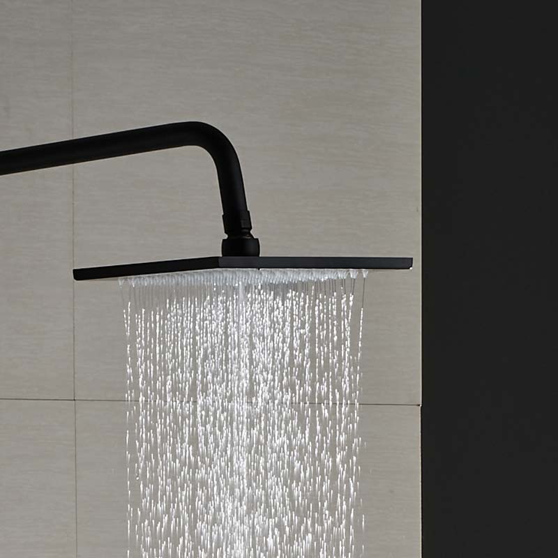 modern 8" brass rainfall 3 functions shower mixer faucet in wall bathroom tub shower faucet + handshower