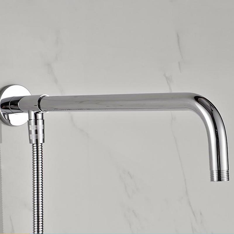 modern design wall mount single handle shower faucet mixer taps 8/10/12 brass rainfall showerhead in chrome