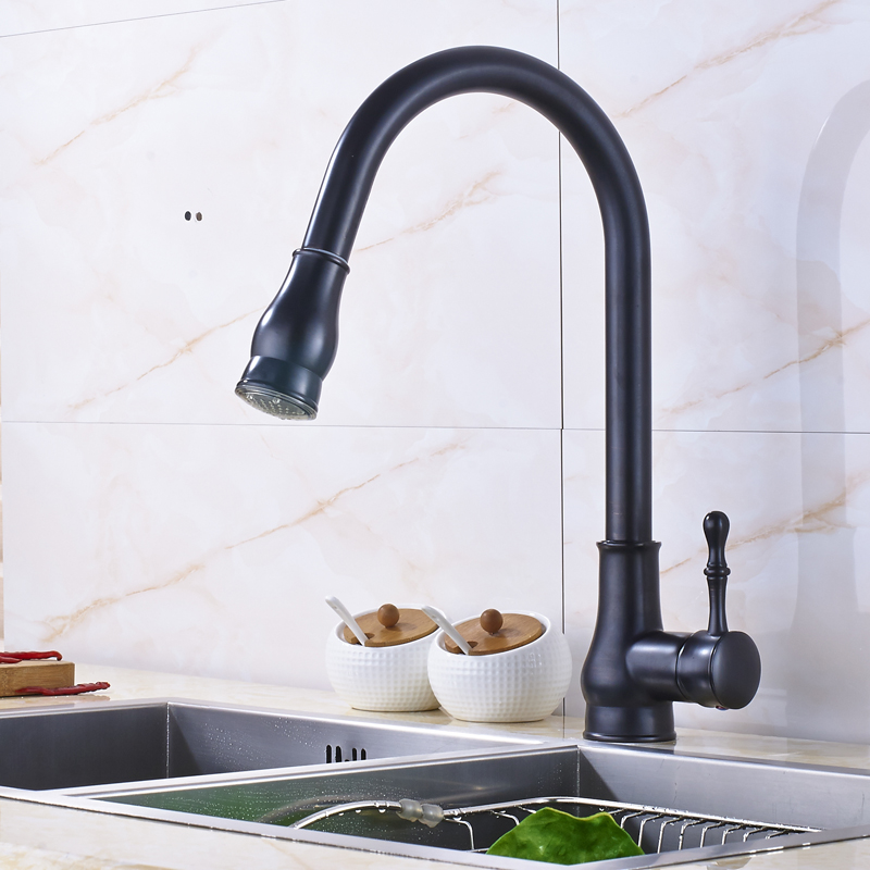 modern led light bathroom kitchen and cold water faucet single lever pull out/down spout mixer taps