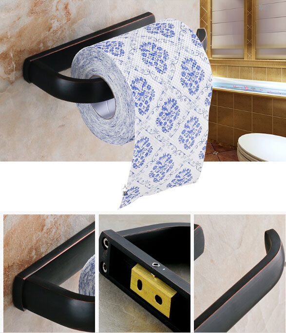 modern wall mounted brass bathroom kitchen paper holder toilet roll paper rack holder bar