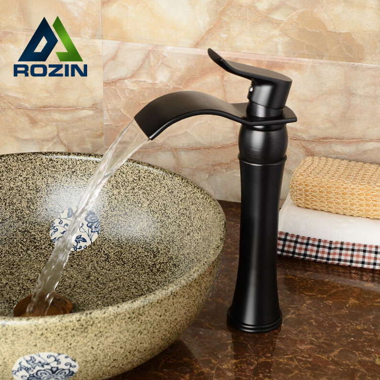 oil rubbed bronze waterfall bathroom basin faucet single handle sink mixer tapgrifo para lavabo