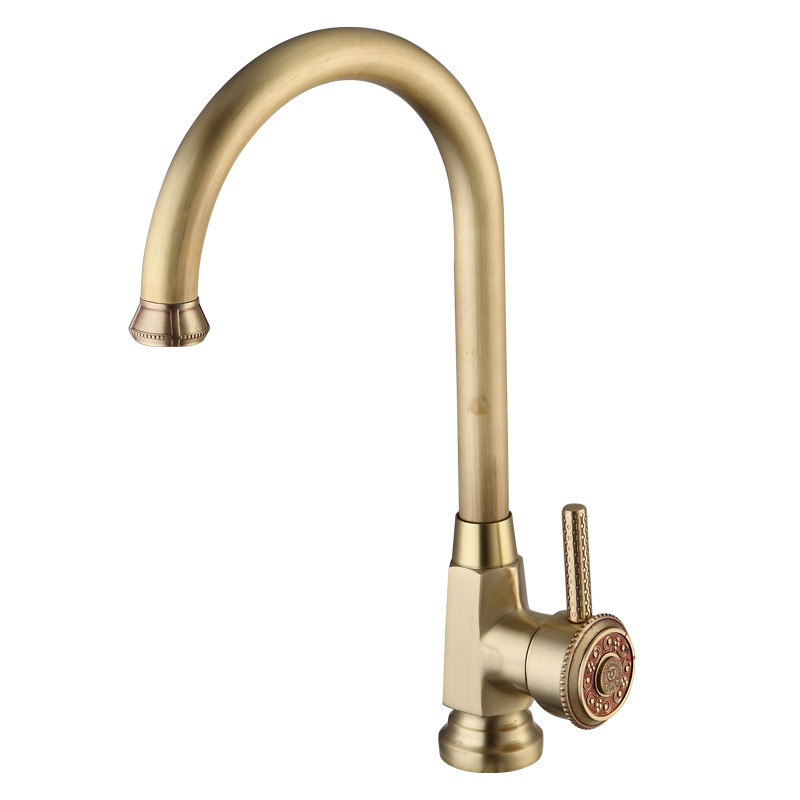 retro style deck mounted basin faucet antique brass single handle and cold bathroom sink mixer water taps