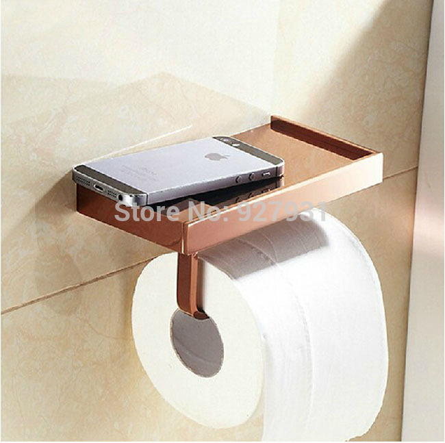 wall mounted toilet paper rod solid brass bathroom tissue holder