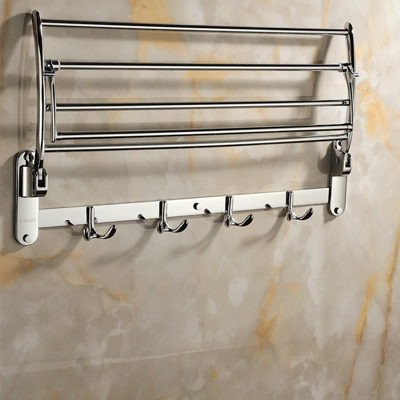 whole and retail wall mounted folding bath towel shelf chrome finish towel rack towel holder towel bar