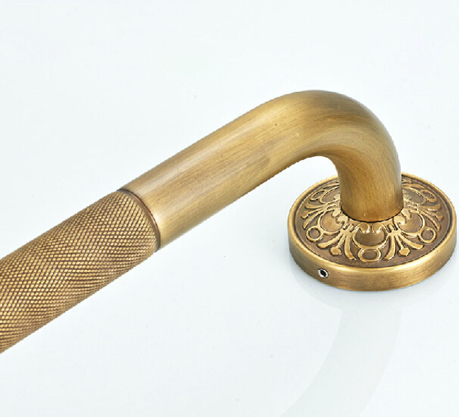 antique brass bathroom safety grab bar wall mount solid brass bath & shower handrail handgrip